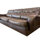 Vintage Danish leather canapé 'Madsen & Schubell' in brown