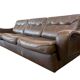 Vintage Danish leather canapé 'Madsen & Schubell' in brown