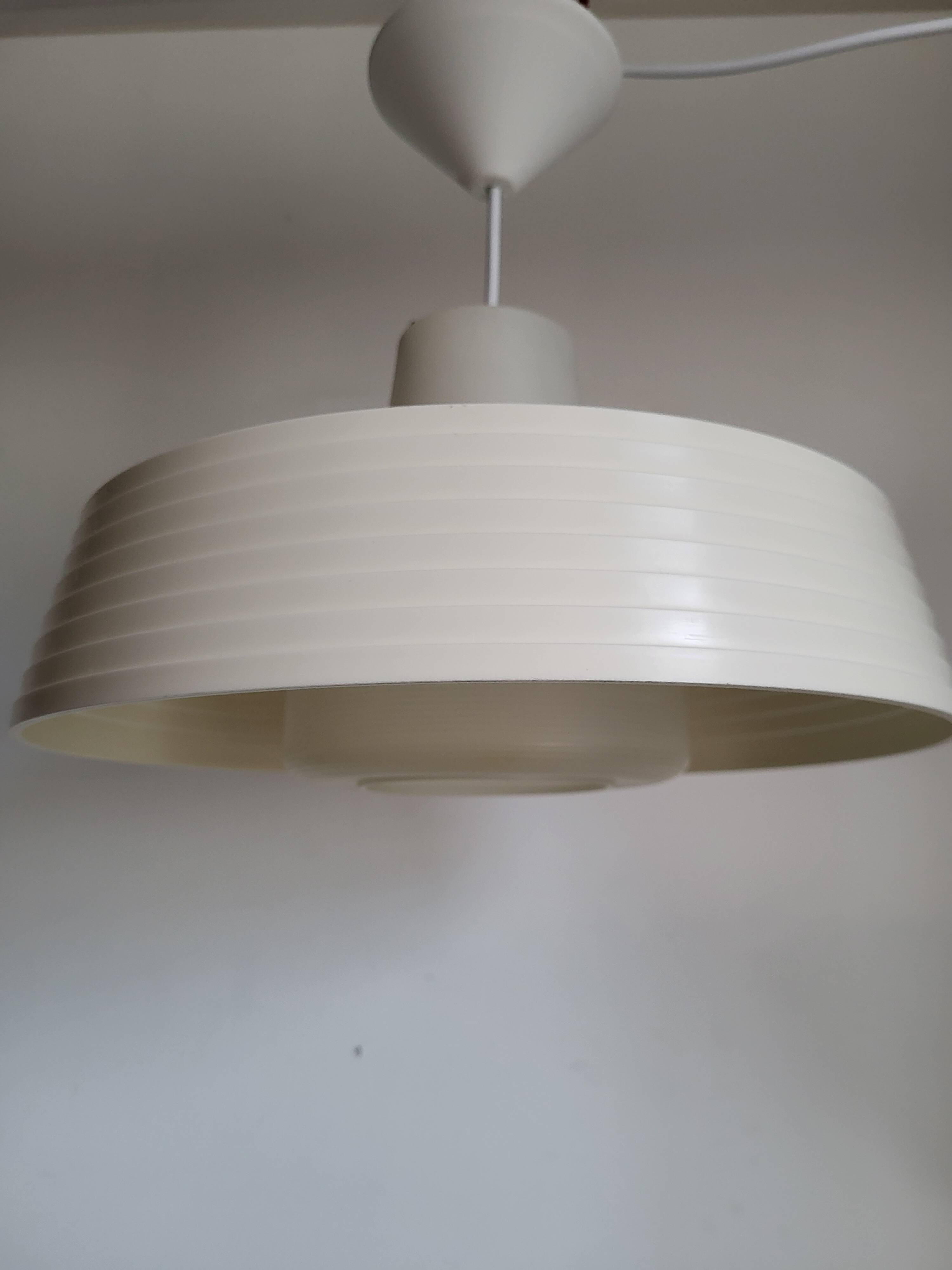 Rotaflex space age hanglamp, ufo vorm in deels geperst plastic, jaren 1960