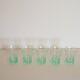 Set of 8 green glasses