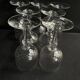 7 wine glasses – Blown, cut and guilloché glass