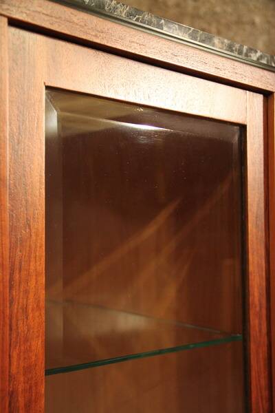 Art Deco 1930 walnut display cabinet