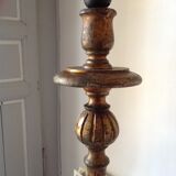 Old chandelier in gilded wood
