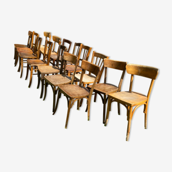 Set of 14 bistro chairs in their juice