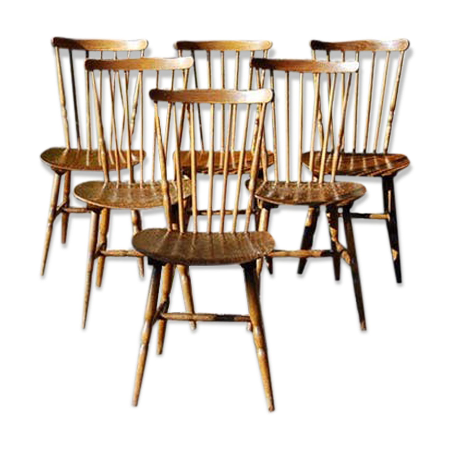 Set de 6 chaises bistrot baumann