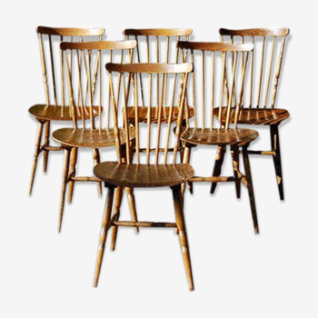 Set de 6 chaises bistrot baumann