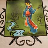 Decorative ceramic wrought iron harness