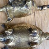 4 Pfizer bronze ashtray pigs