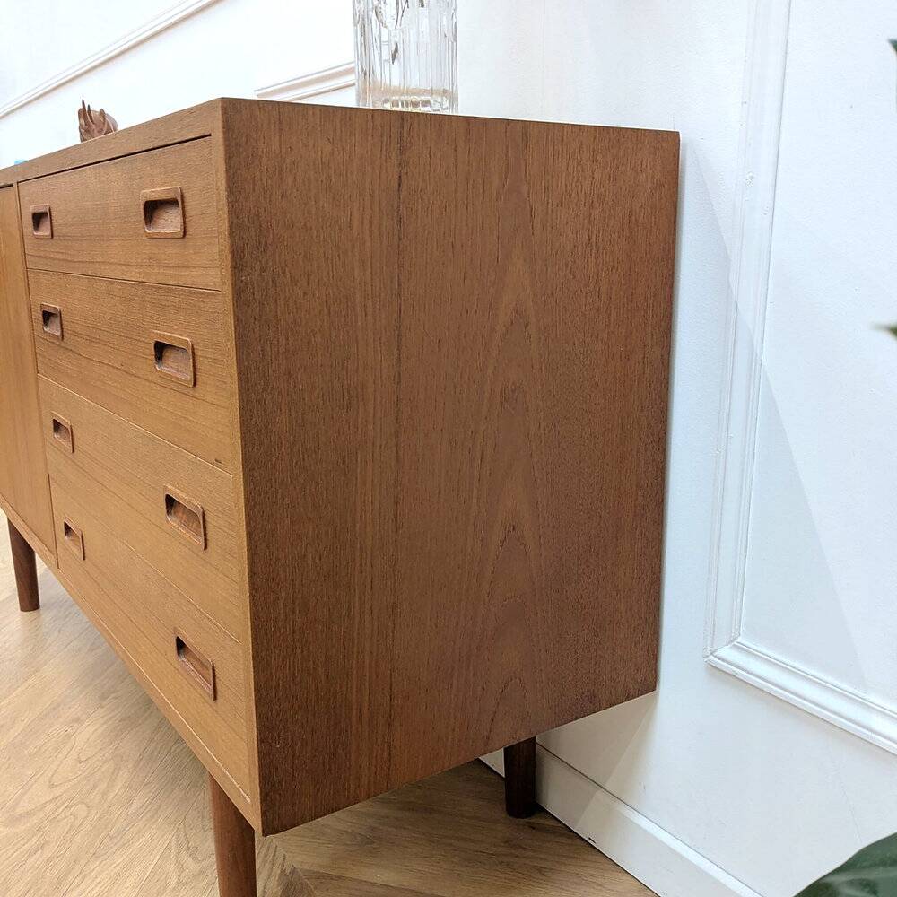 Small vintage Scandinavian teak sideboard.