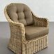 Fauteuil cabriolet en rotin et osier