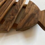 XL fish trivet in teak 1960