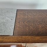 Buffet Art Déco en chêne pour salle à manger avec plateau en marbre