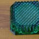 Green square ashtray