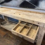 Raw wood workbench