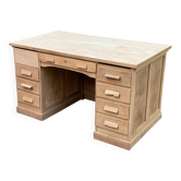 Striped oak administrative desk from 1930, 137cm.
