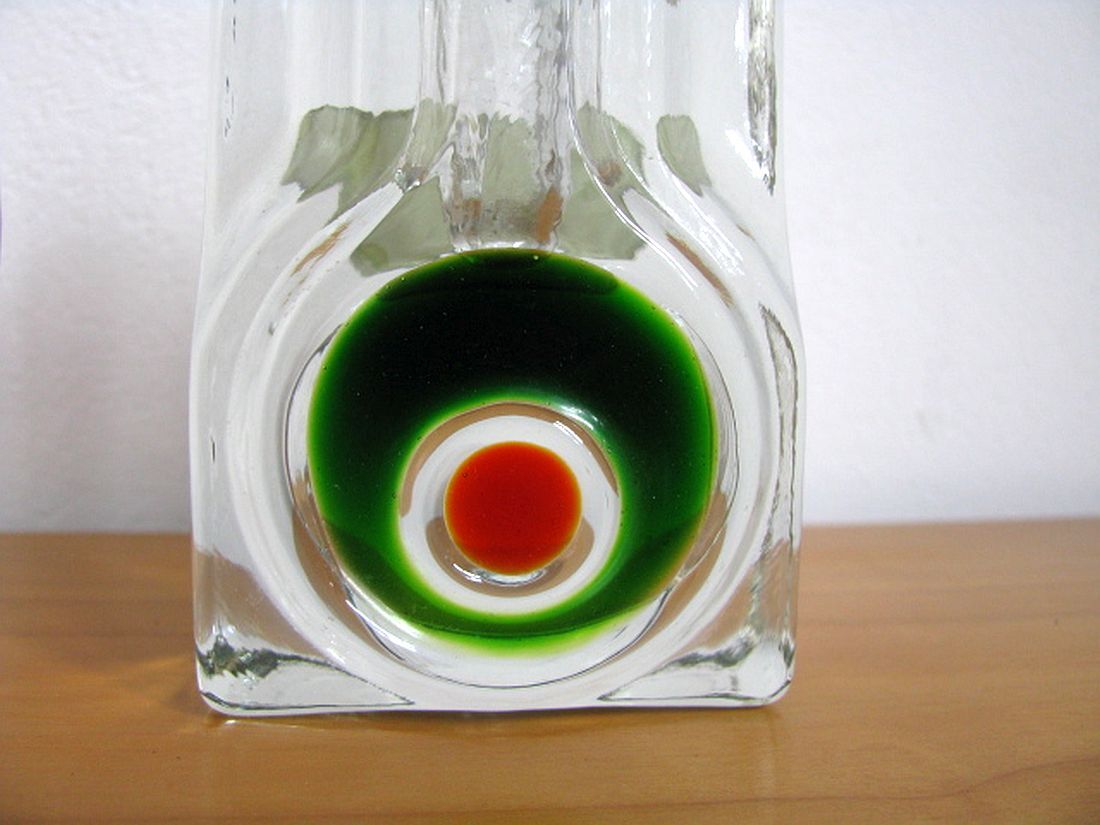 Vintage crystal glass vases from Walther , 1970s