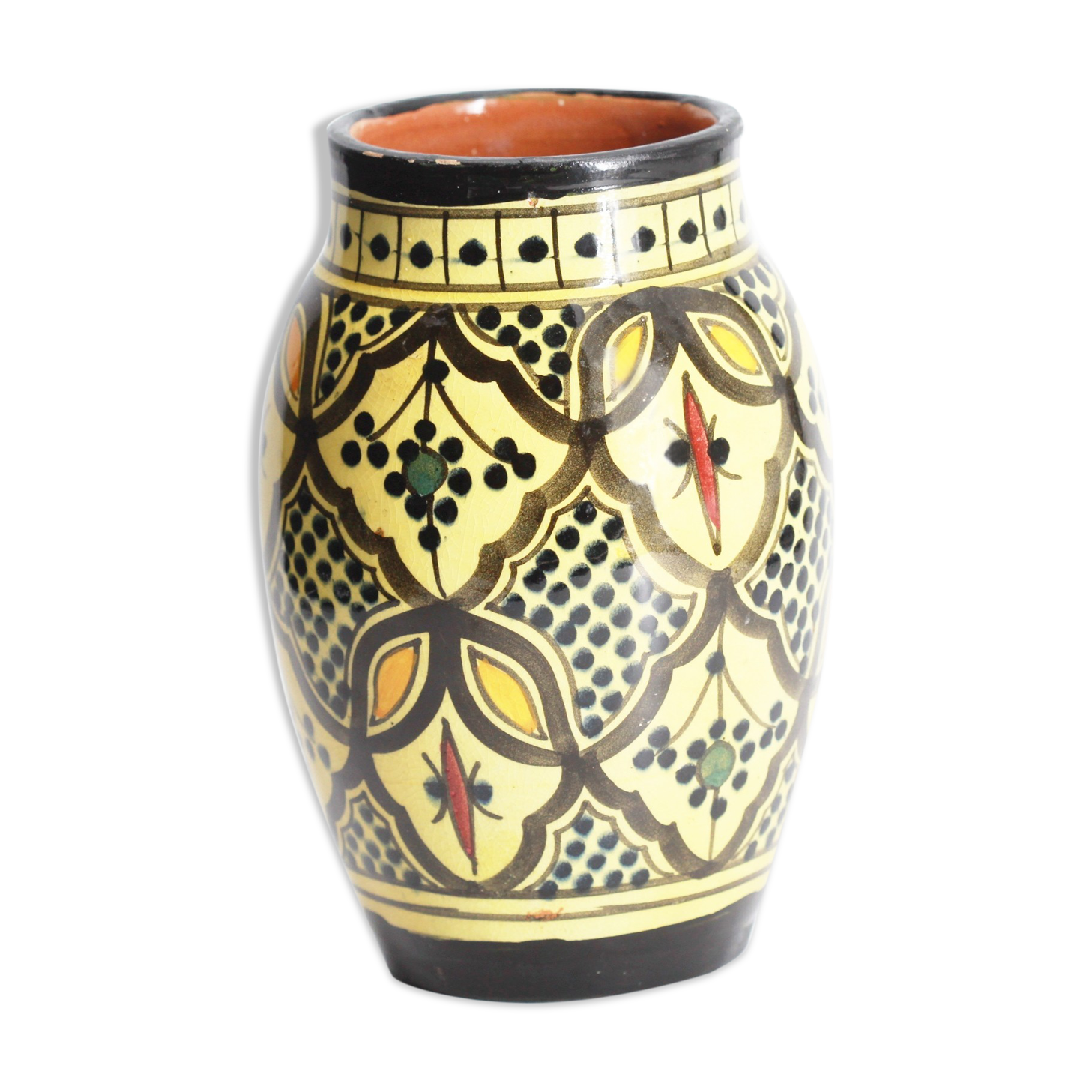 Moroccan safi ceramic vase