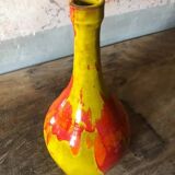Vintage vase, glazed enameled terracotta vase, decorative vase, decoration