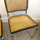 Pair of Marcel Breuer B32 Cesca chairs made in Italy.