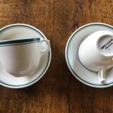 Cup and saucer Sarreguemines iron earth