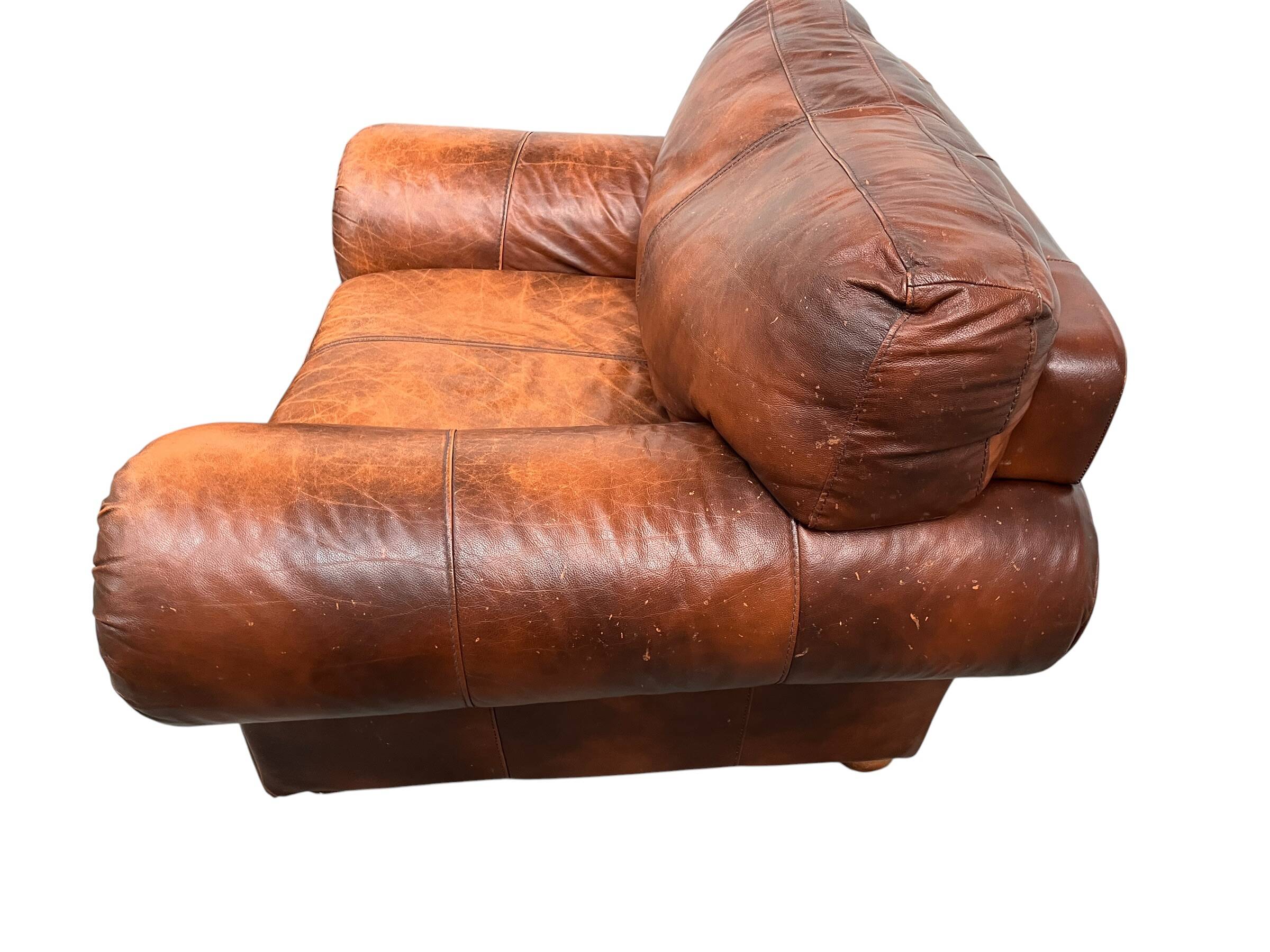 Ensemble de 2 fauteuils en cuir tchèque XL