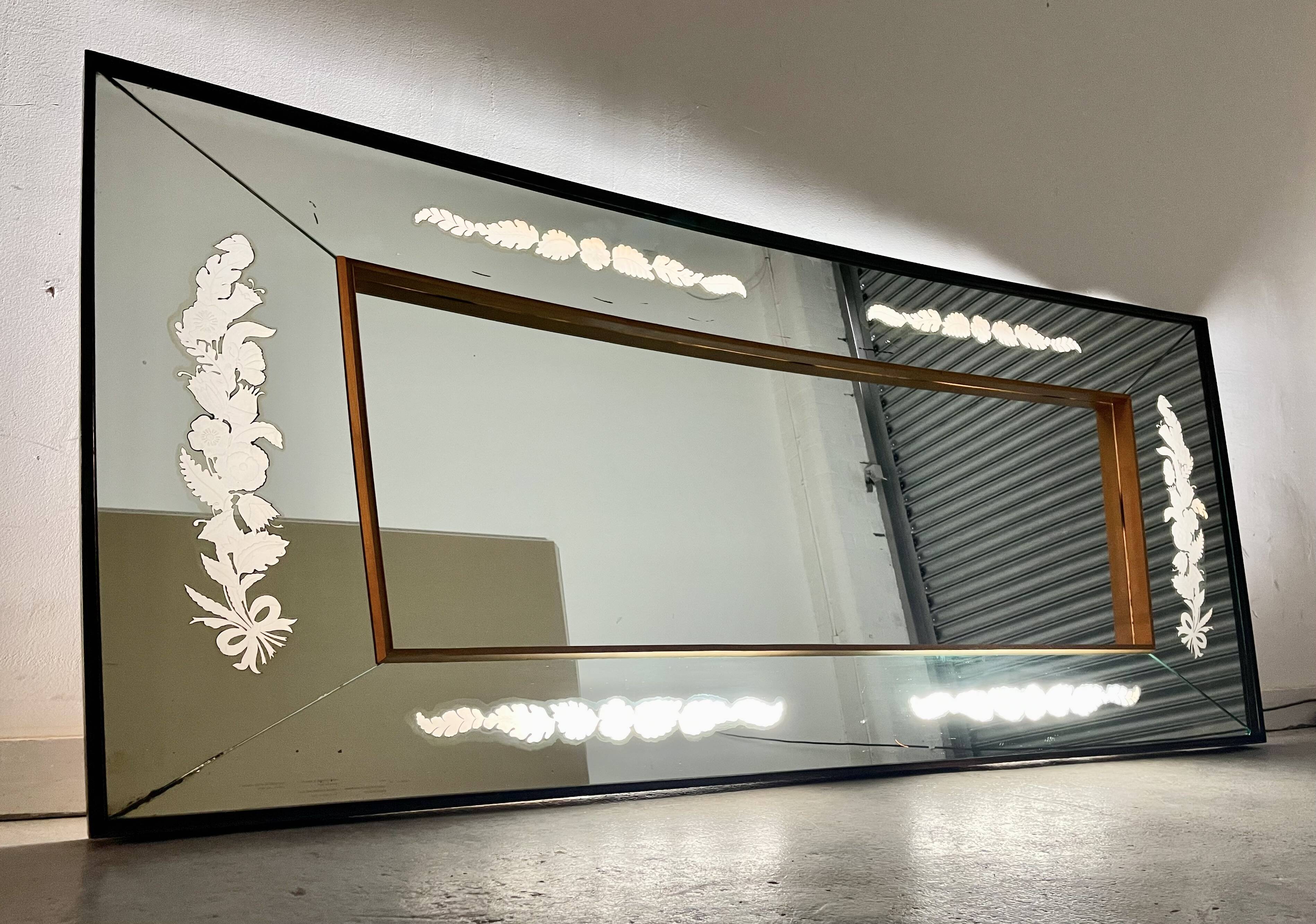 Large vintage wall mirror