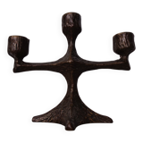Brutalist Bronze Candleholder, 1960s