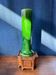 Grand vase Art nouveau en grès émaillé vert craquelé – Col balustre fu