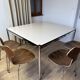 USM Haller table in pearl grey laminate