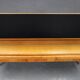 1960s Czechoslovakian Maple TV Rack with Drawers and Glass Top