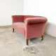 Vintage pink velvet two seater sofa