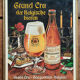 Old sheet metal plate "Hoegaarden grand cru beer" 33x40cm 60's