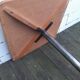 Square bistro table with metal legs