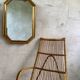 Octagonal Wall Mirror with Vintage Molded Gilded Wood Frame