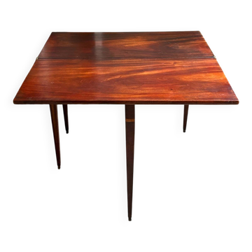 Table pliante, console en bois foncé