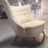 Armchair wing chair egg Barrel 50s modernist
