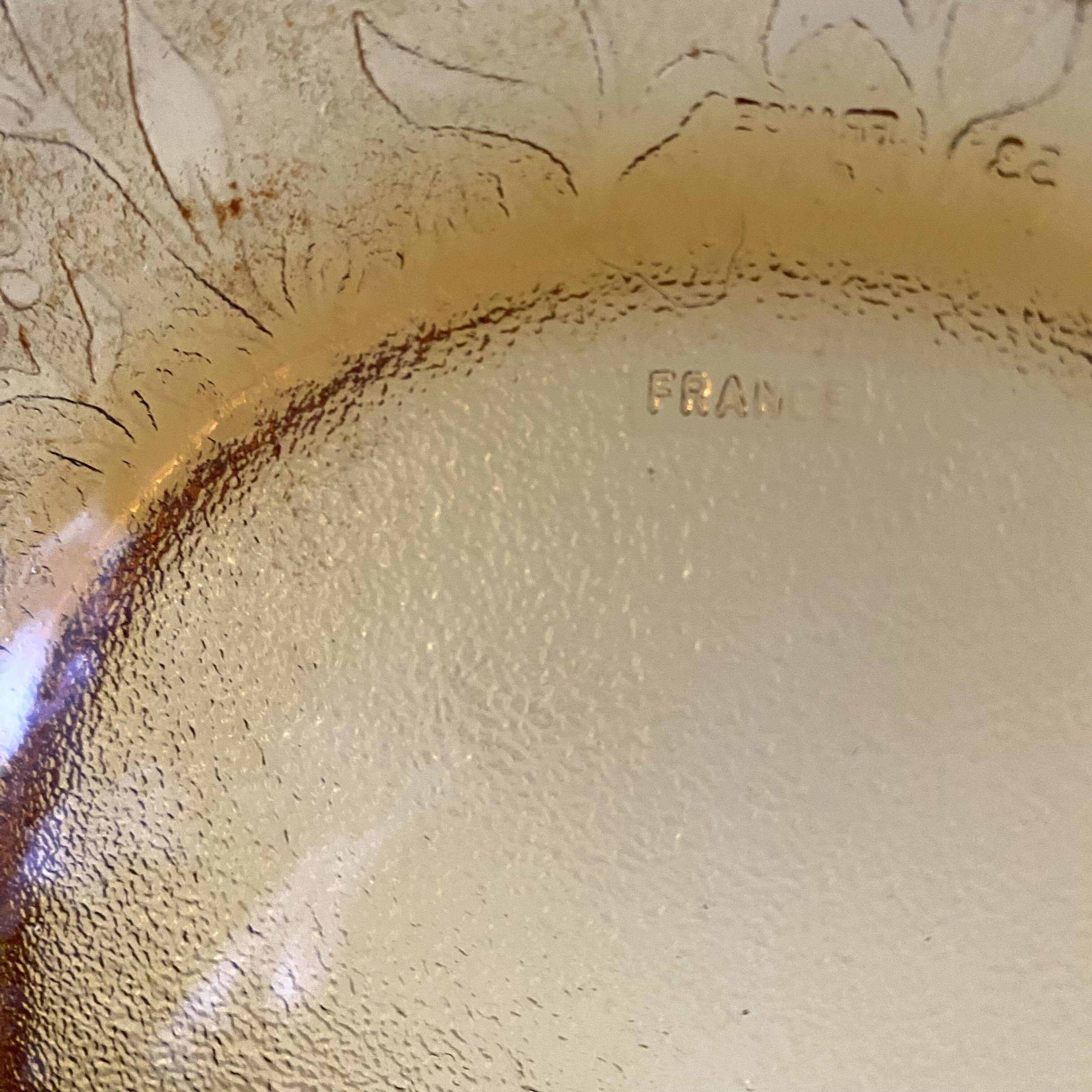 Amber GLASS PLATES 70s