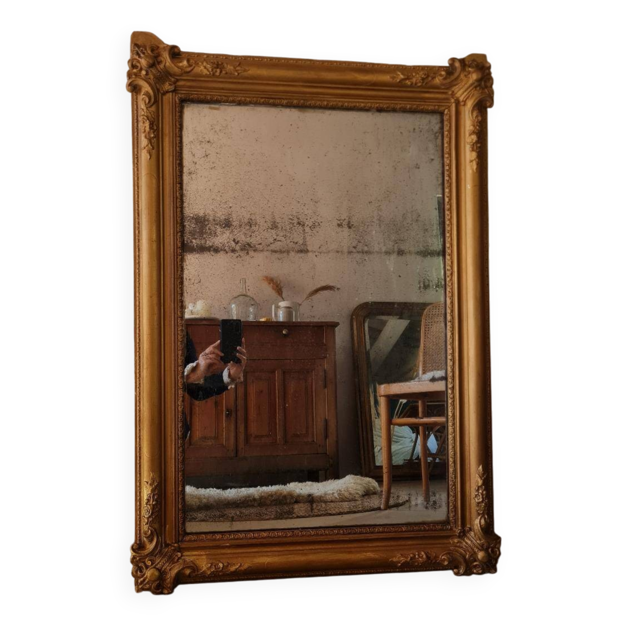 Antique gilded mirror
