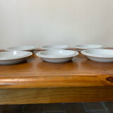 White and silver plates