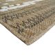 Relief jute rug in white and black 80x150 cm