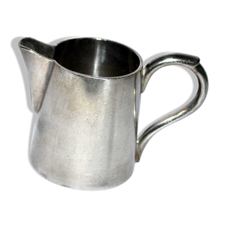 Vintage pitcher in silver metal - broc crémier de bistrot electron 7.5cm