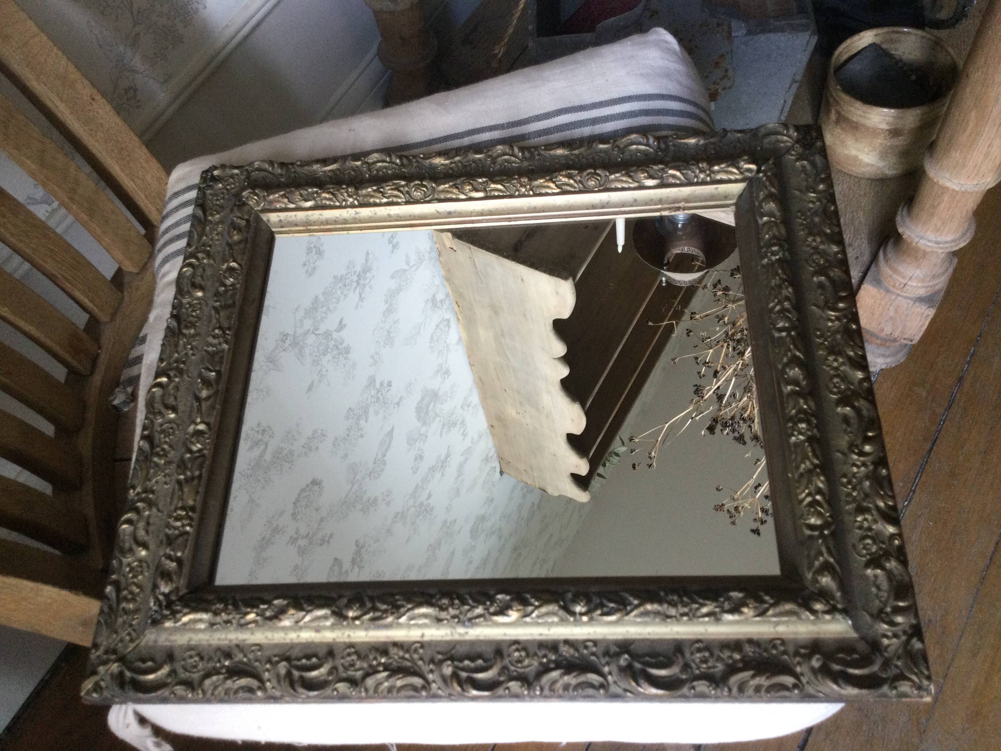 Antique gold mirror