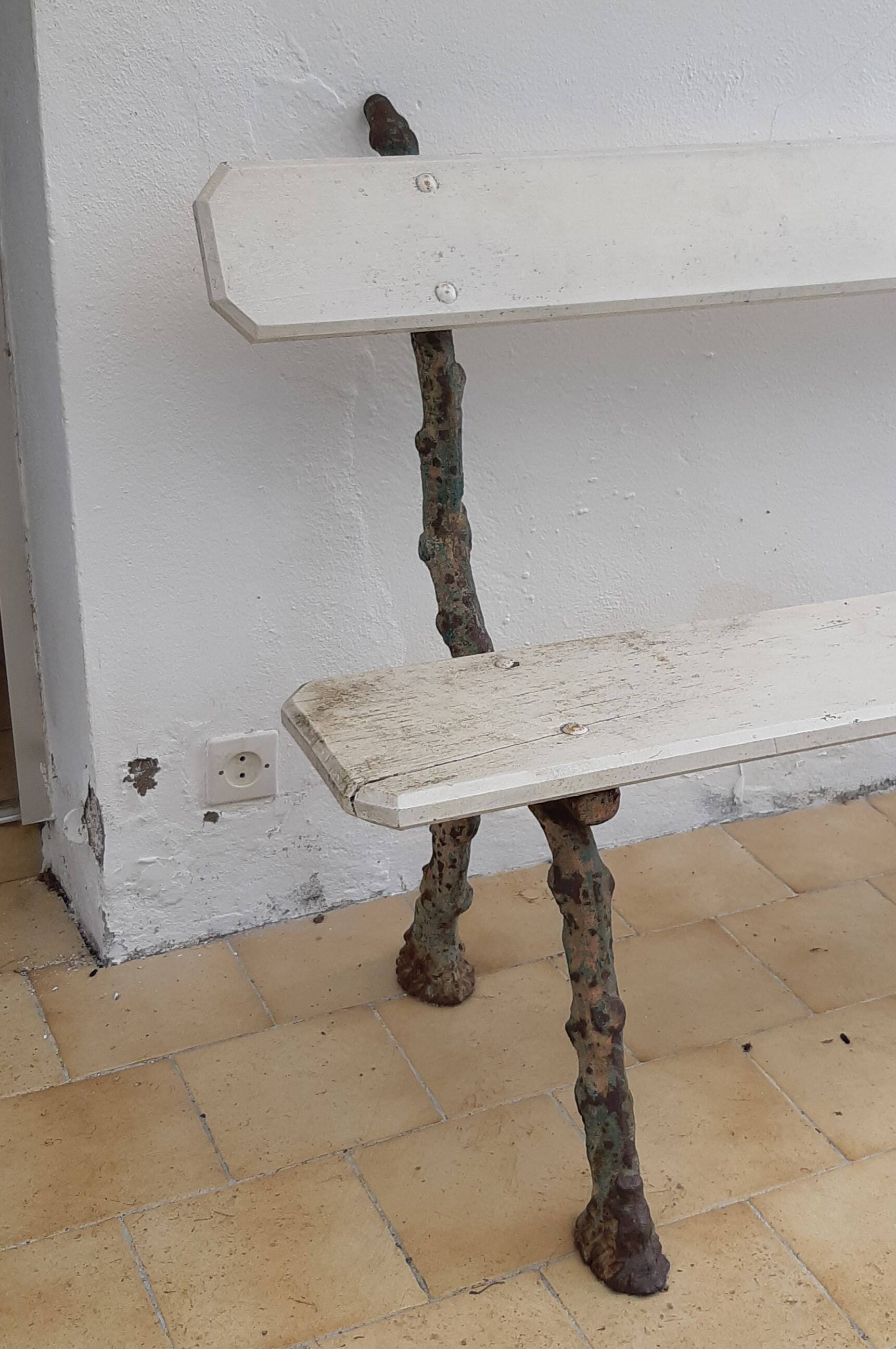 Cast iron garden bench