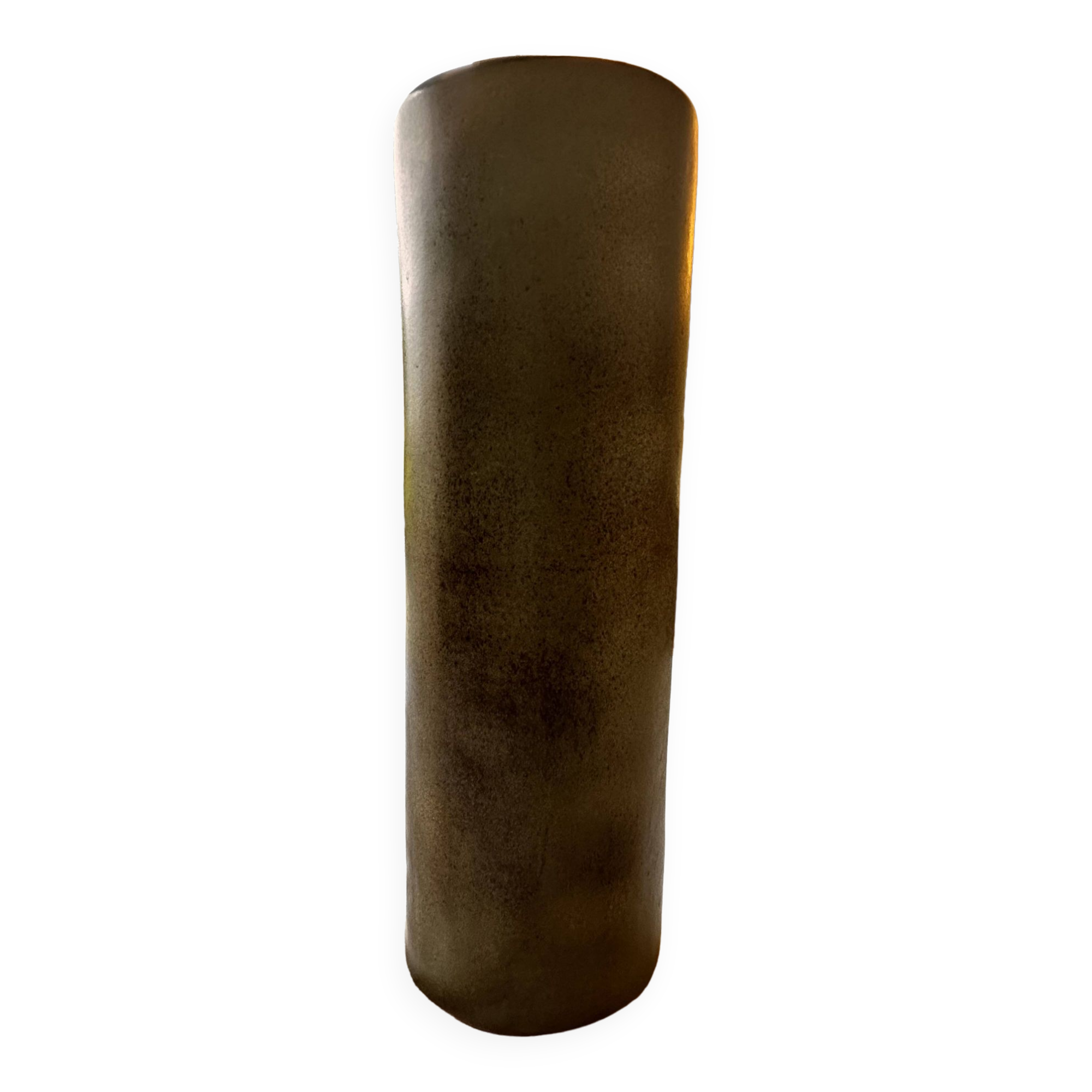 Large tubular ceramic vase Jean Varoqueaux for Périgord pottery