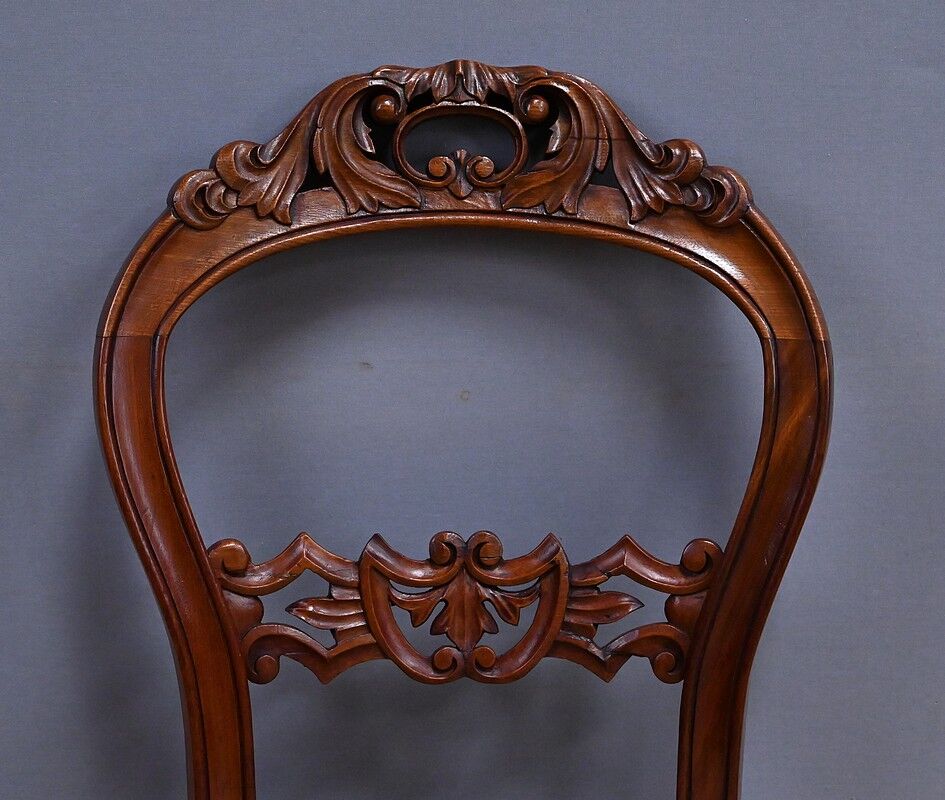 Set of 4 mahogany chairs, Napoléon III period - second half of the 19th century.