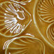 Oyster and shell tray, in ochre slip, antique French
