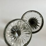 2 anciens encriers en verre et bakélite