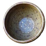 Grande passoire vintage française en céramique