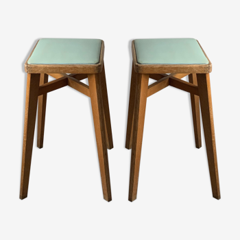 Pair vintage stools 50s