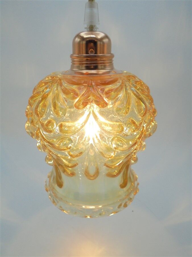 Gold glass hanging lamp